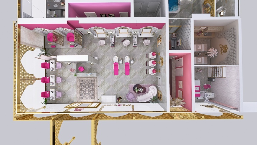 oriental style beauty&spa salon ＂Guzal＂ 3d design picture 706.57