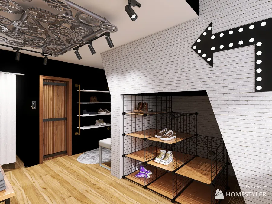Men's fashion clothes store 3d design renderings