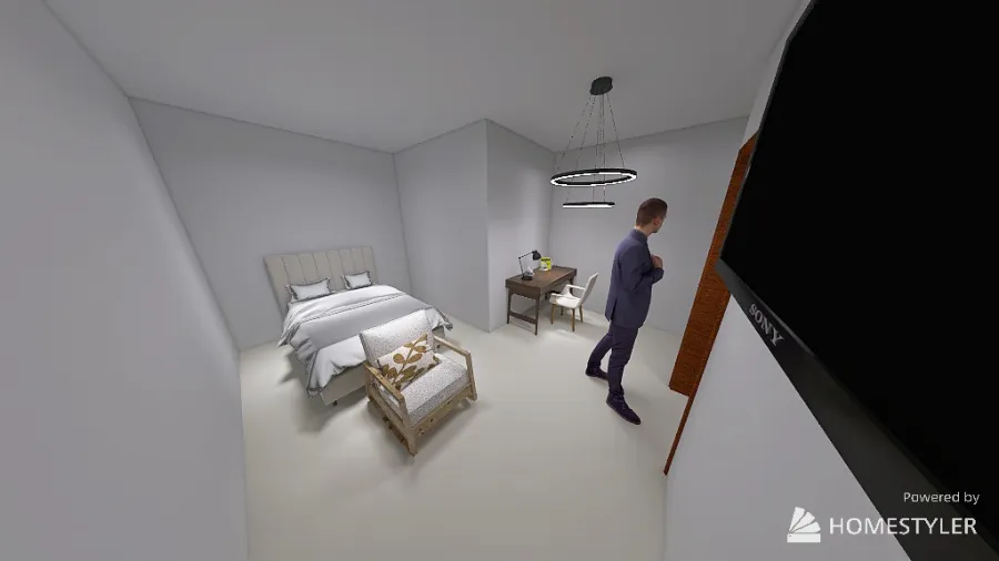 Minimalistic room 3d design renderings