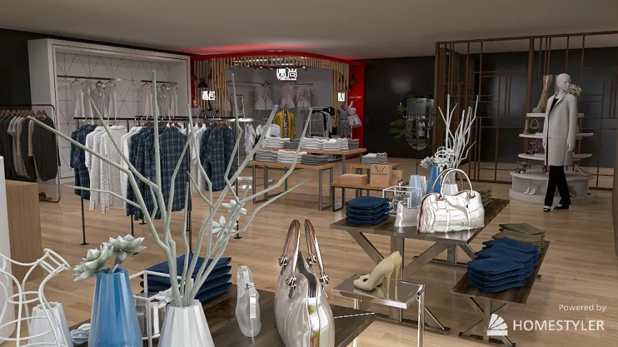Pop-Up Shop and Cafe 3d design renderings