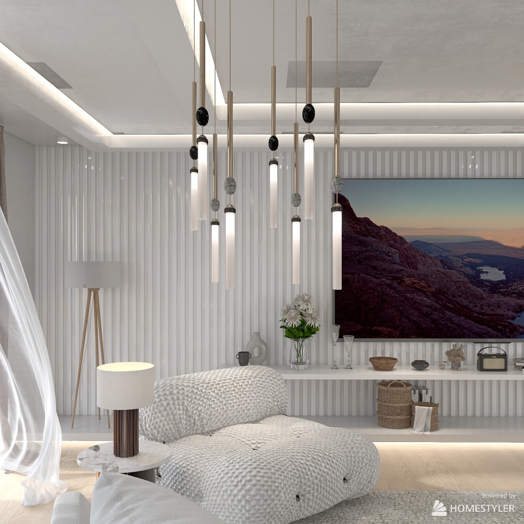 SIMPLE MODERN LIVING ROOM 3d design renderings