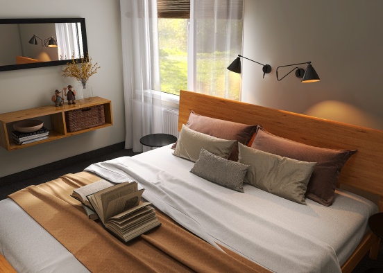 Airbnb Schlafzimmer Design Rendering