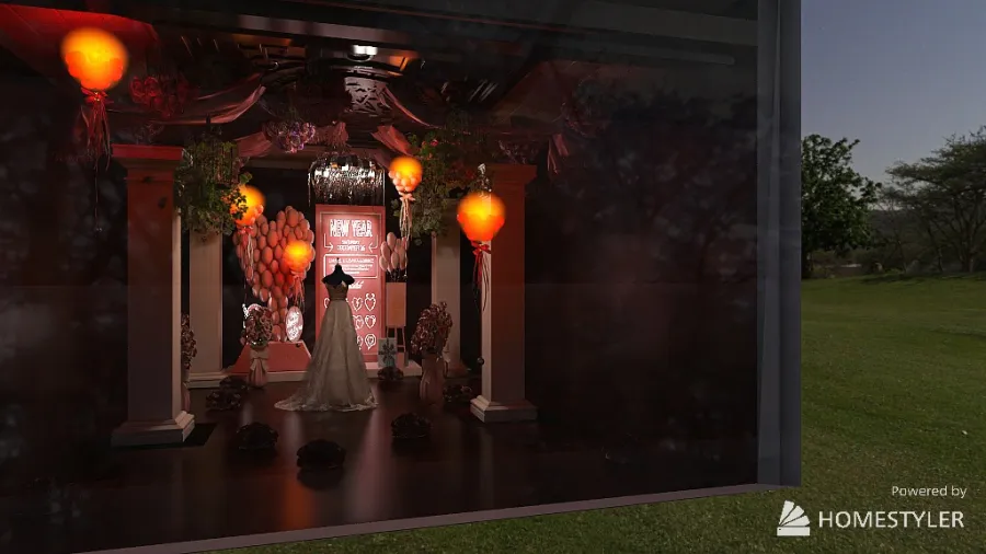 Pop-Up Wedding Store 3d design renderings
