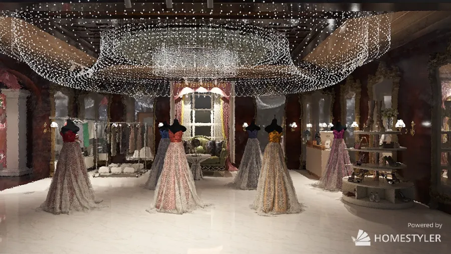 Pop-Up Wedding Store 3d design renderings