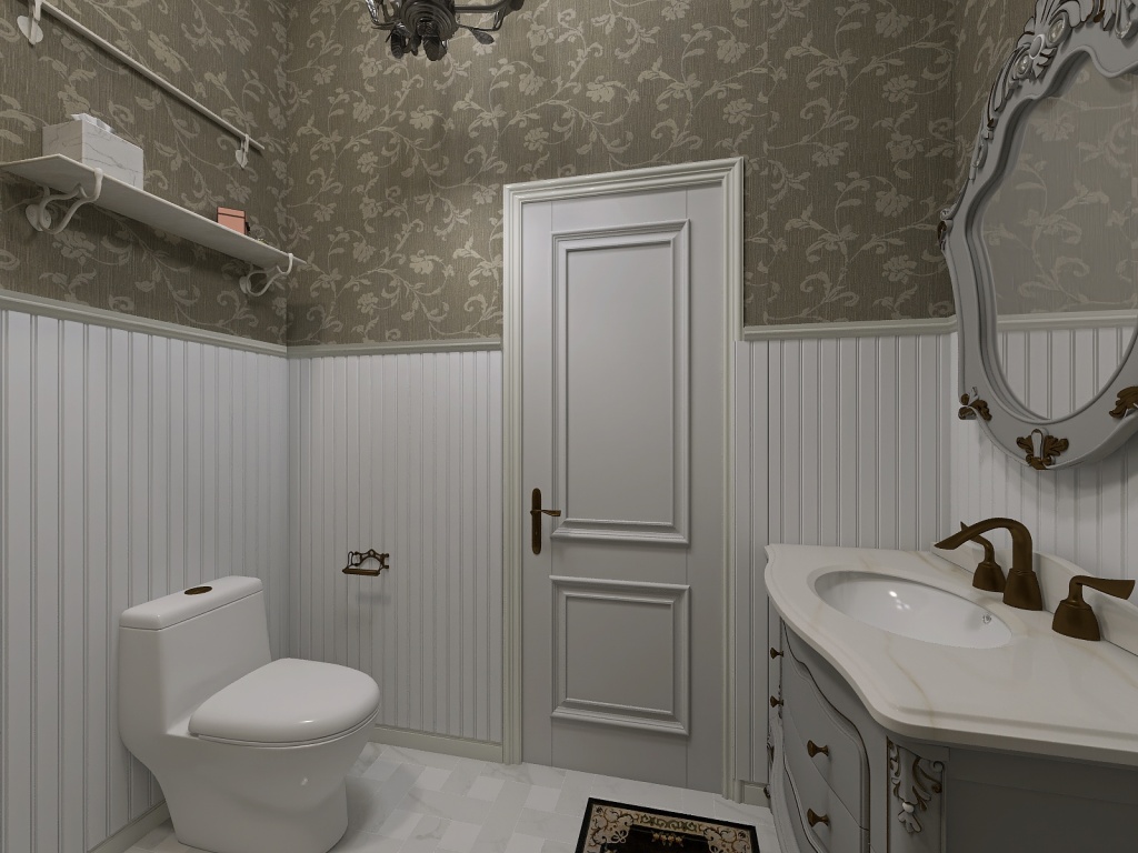 1/2 Bath 3d design renderings