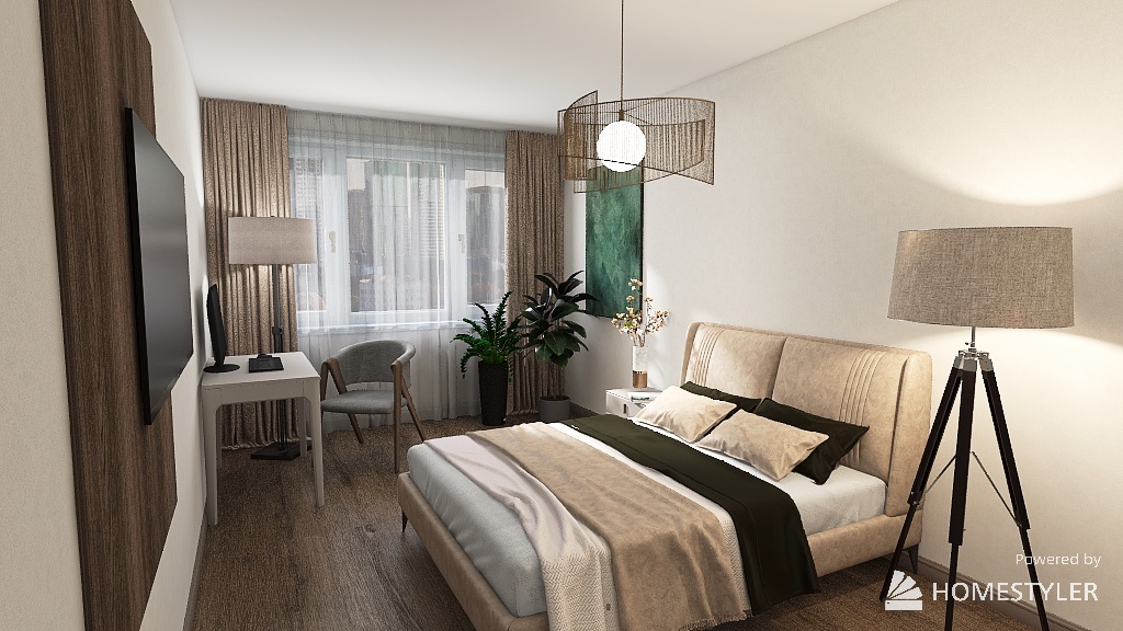 Simple Apartments for Parents, Minsk 48m2 3d design renderings