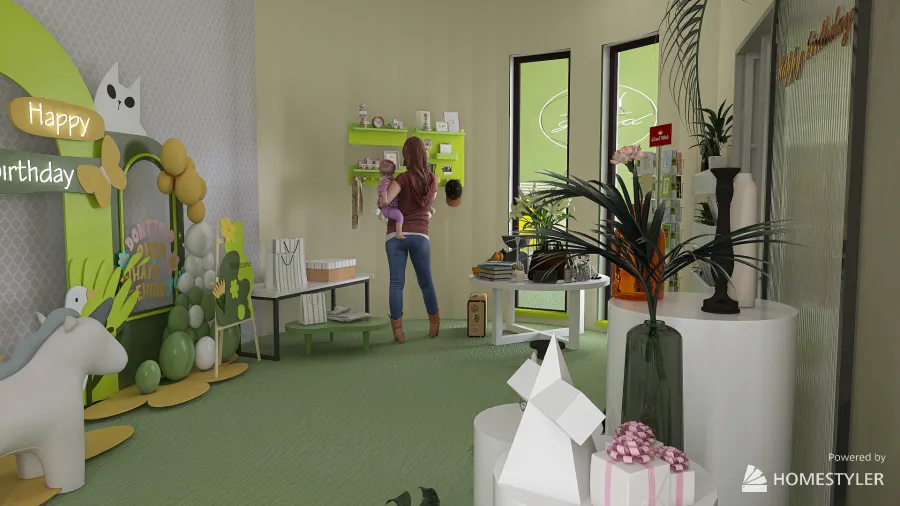 The Pop Up Gift Store 3d design renderings