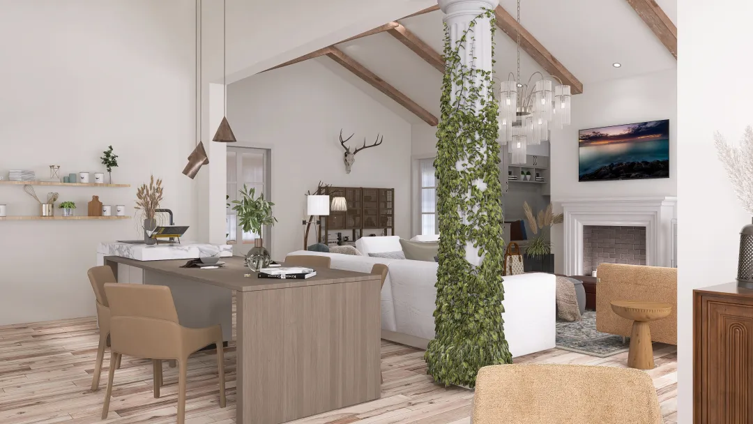 Cottage Core Dreams: A Project Proposal for a Cozy and Spacious Home 3d design renderings