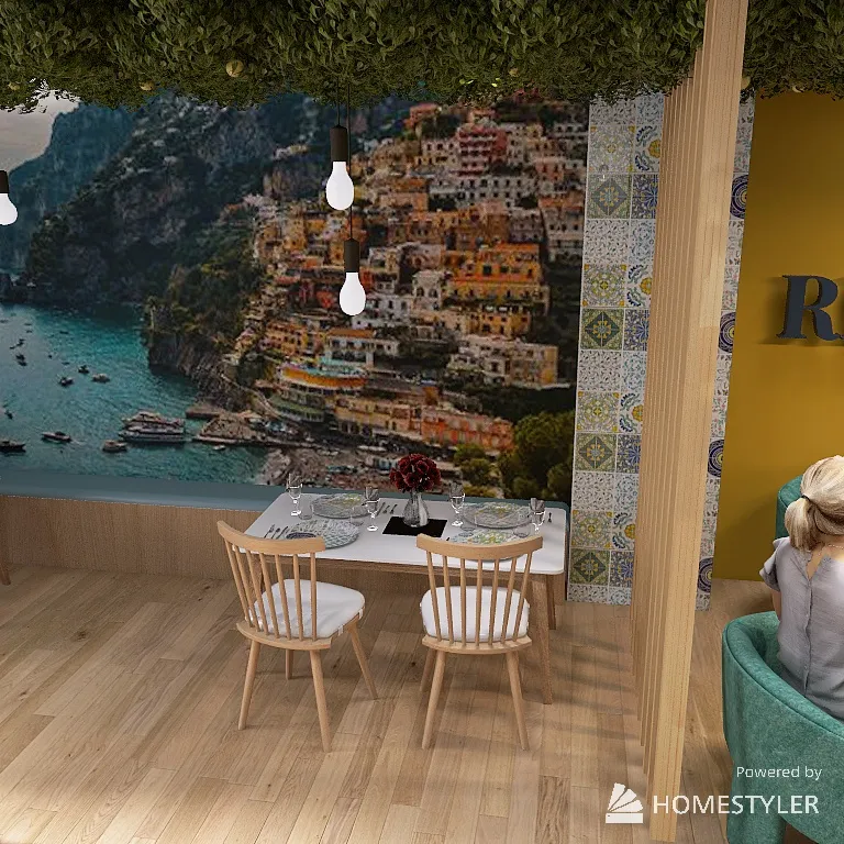 Amalfi Restaurant 3d design renderings