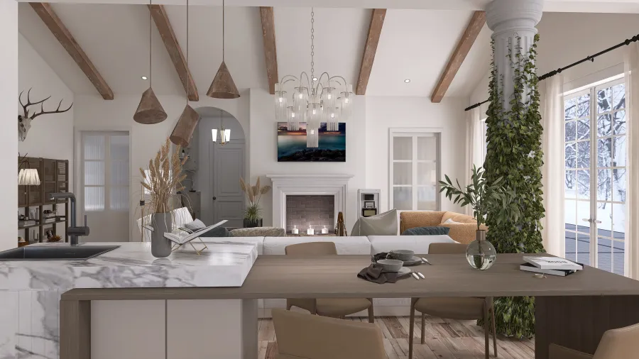 Cottage Core Dreams: A Project Proposal for a Cozy and Spacious Home 3d design renderings