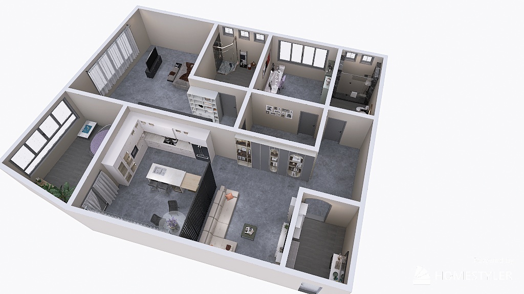 Alice's Apartment 3d design renderings