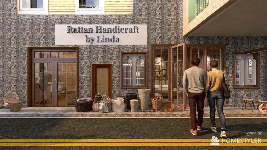 Rattan Handicraft by Linda and Outlet Village 3d design renderings