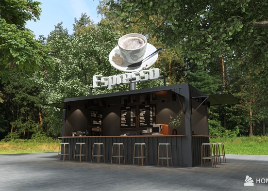 ESPRESSO POP-UP CAFE Design Rendering