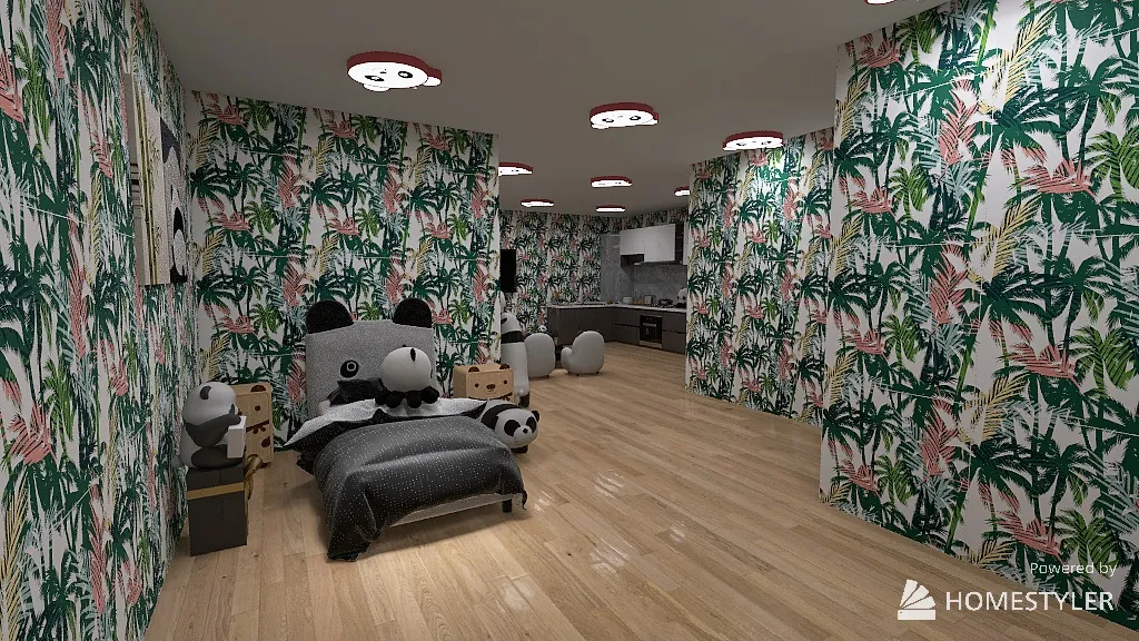 Panda home 3d design renderings