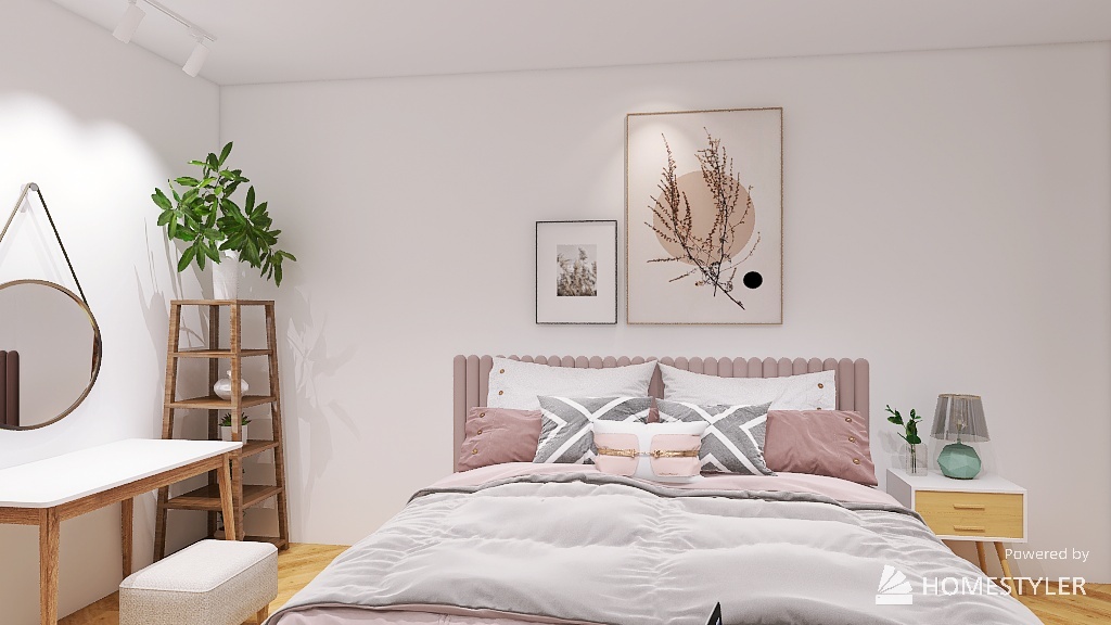 Современная спальня для девочки из пинтереста 3d design renderings