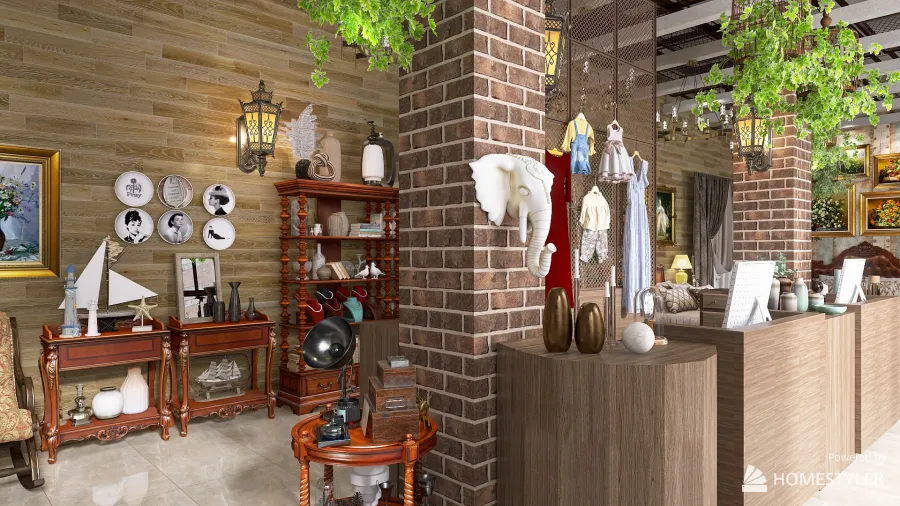 Pop-up shop - sweet dreams antiques 3d design renderings