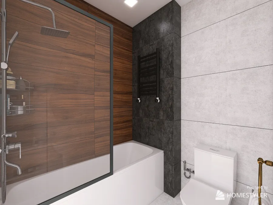Bathroom in a private cottage 3d design renderings