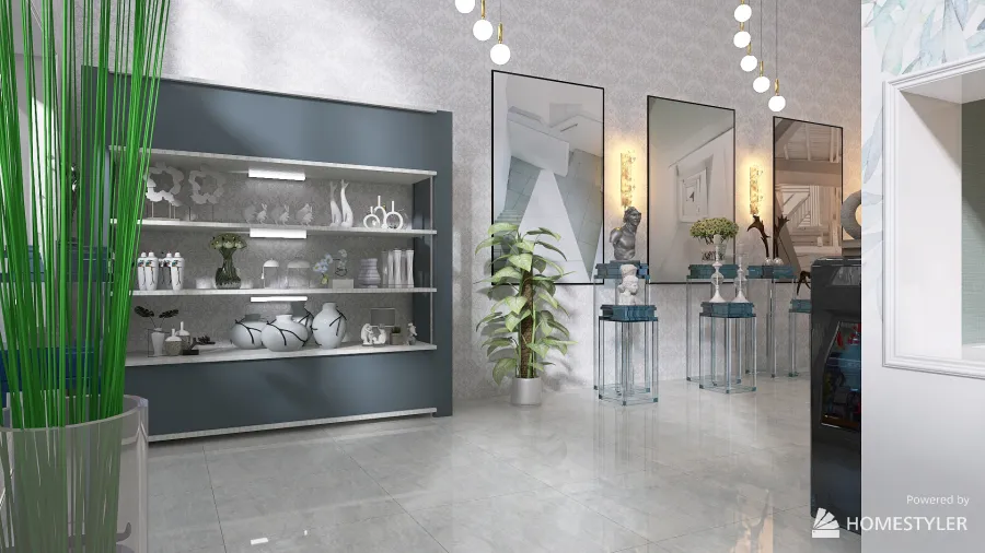 Pop-up shop with modern touch 3d design renderings