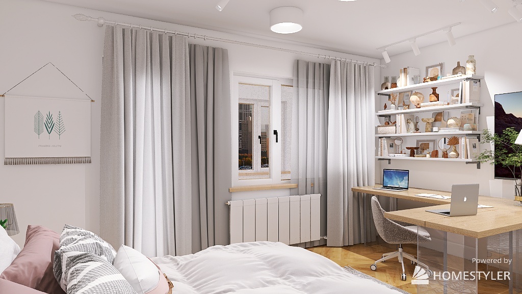 Современная спальня для девочки из пинтереста 3d design renderings