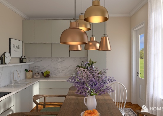 cozy cottage kitchen  Design Rendering