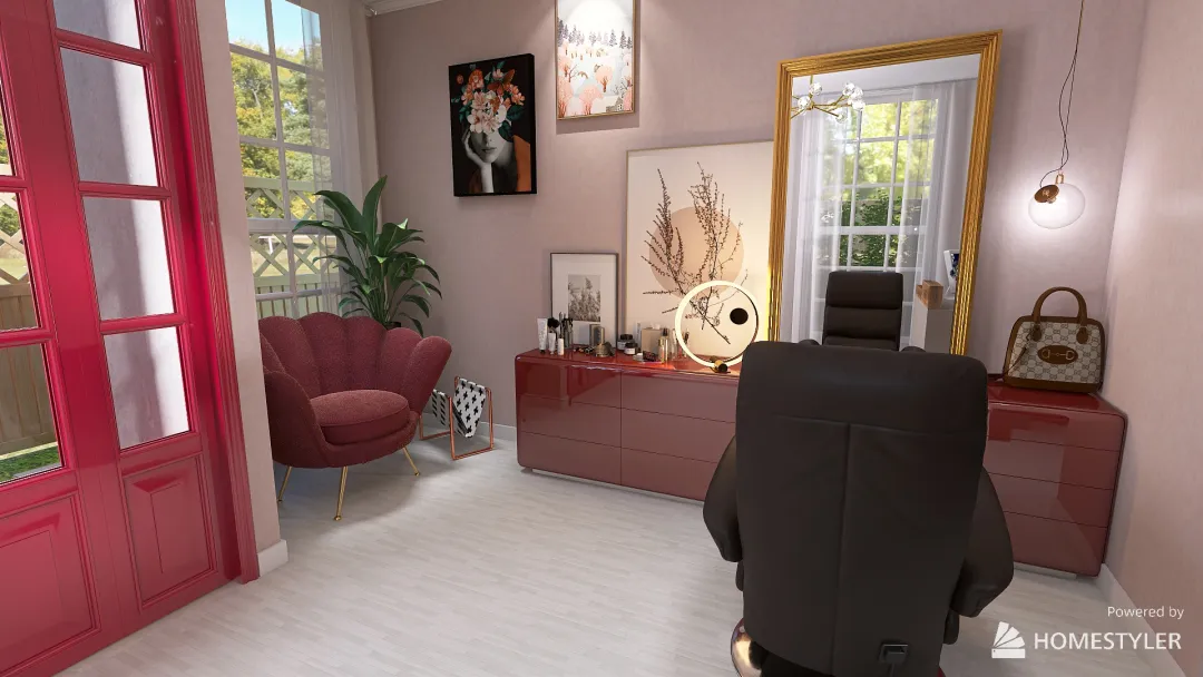 Beauty and Skincare Salon - Magenta 3d design renderings