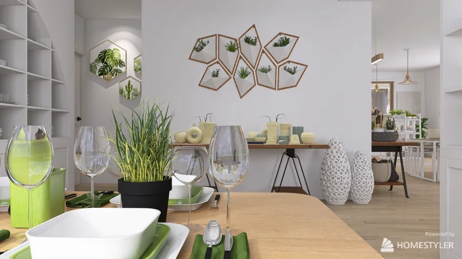 Tableware and decor store 3d design renderings