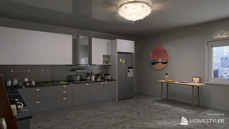 厨房 3d design renderings