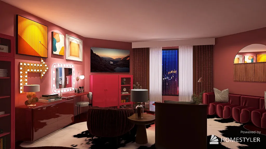 magenta room 3d design renderings