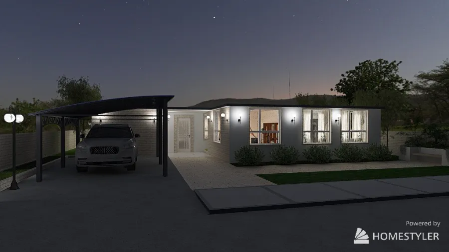 Casa 3 con exterior 3d design renderings