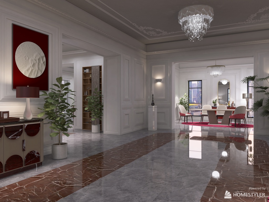 shades of magenta on white 3d design renderings