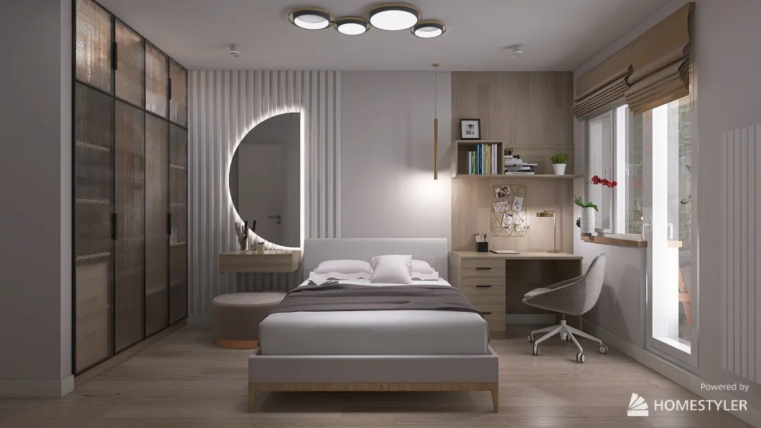 Apartment of minimalizms 3d design renderings