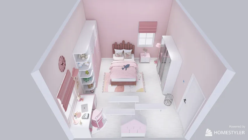 Pink Bedroom for Girl 3d design picture 18.61