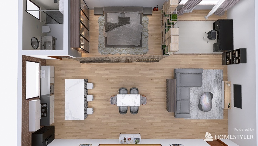 Loft Apartment 112m²/1200ft² 3d design picture 112.82