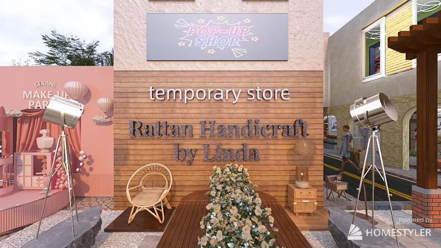 Rattan Handicraft by Linda and Outlet Village 3d design renderings