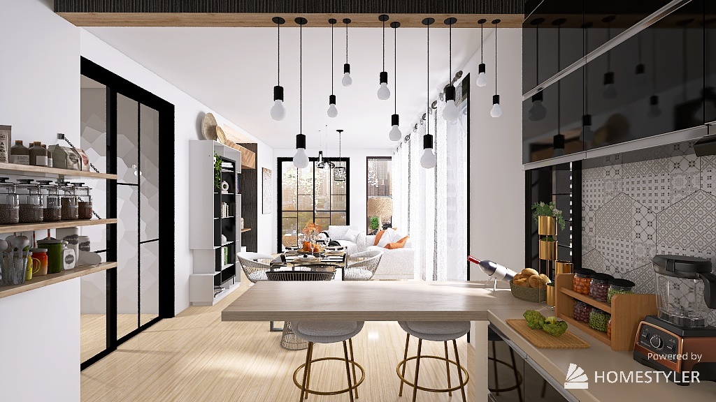 Appartement Chic 3d design renderings