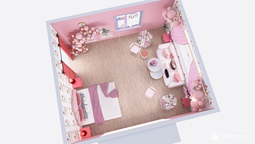 v2_Pink Bed Room 3d design picture 30.9