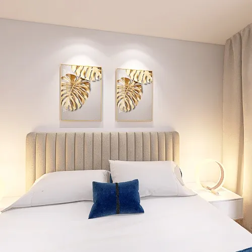 Minimalism bedroom 3d design renderings