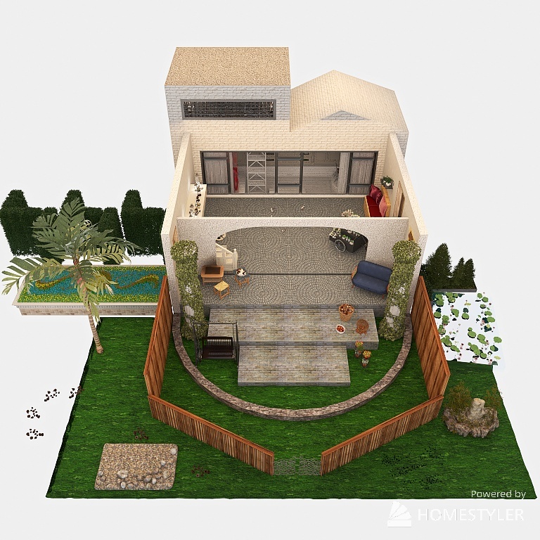 Casetta nel parco - little house in the middle of the park 3d design picture 89.59