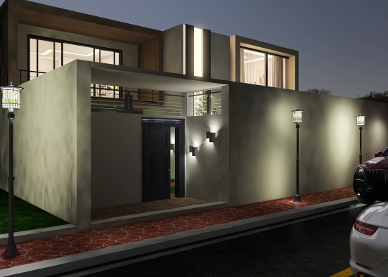 modern villa Design Rendering