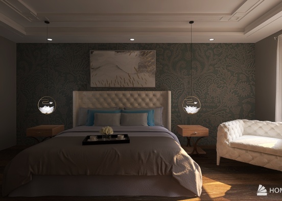 Contemporary Bed Design Rendering