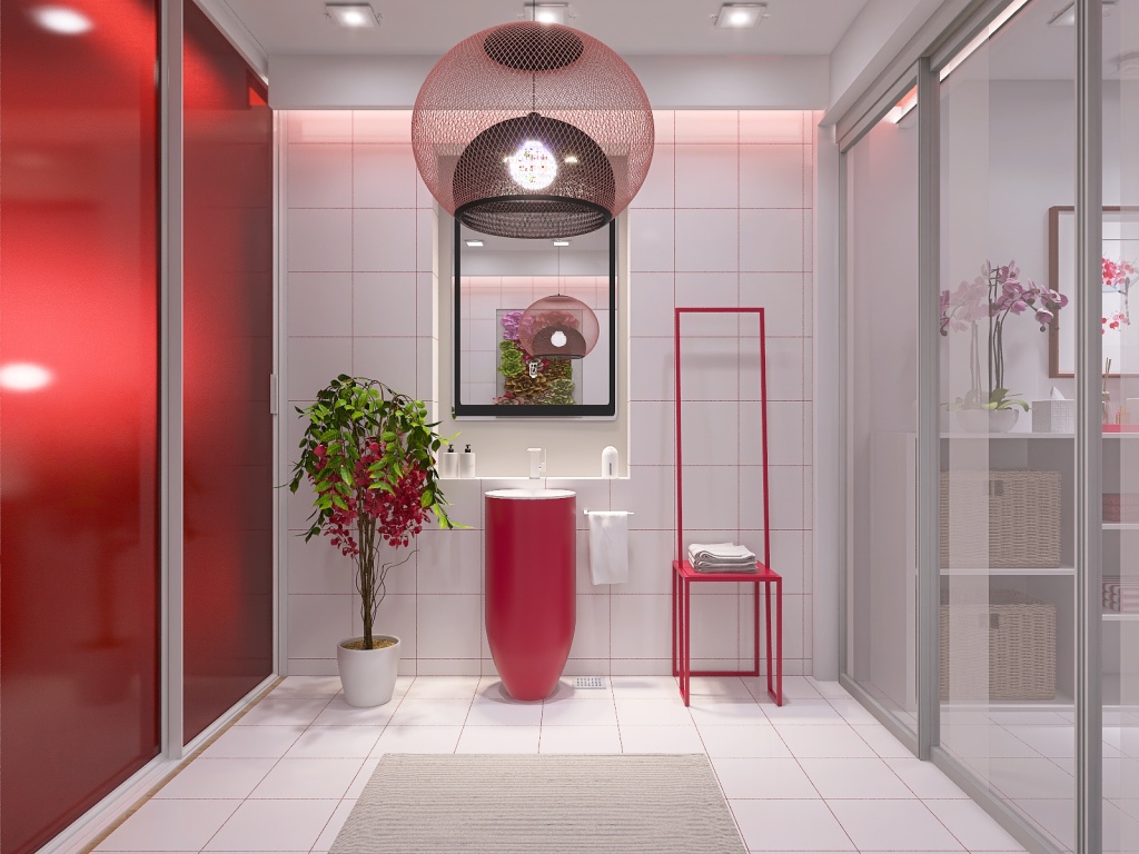 1/2 Guest Toilet 3d design renderings