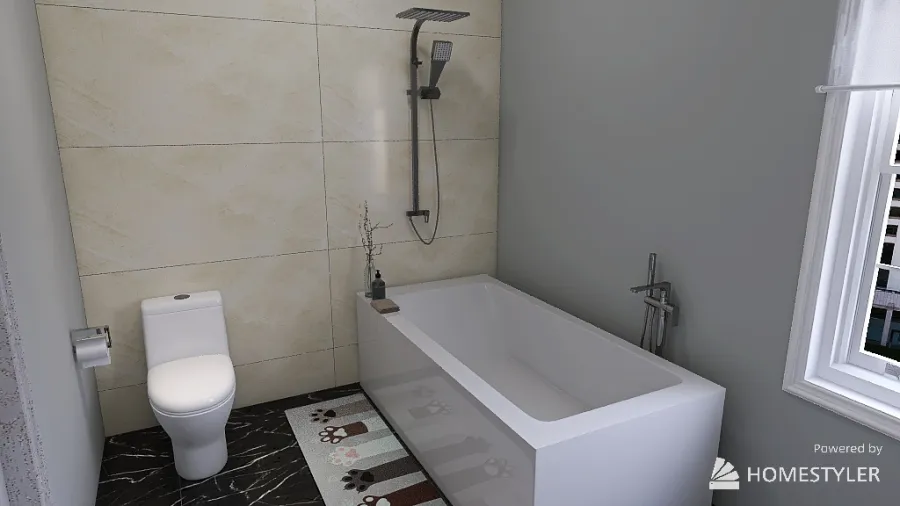 Floor 2 Bathroom 3d design renderings