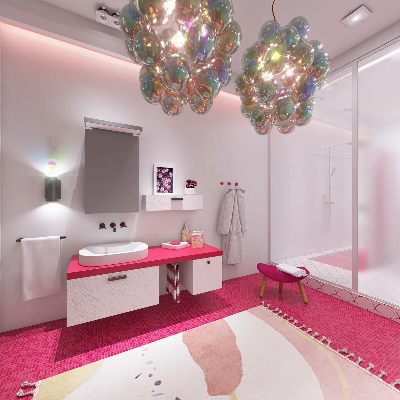 Bathroom 3d design renderings