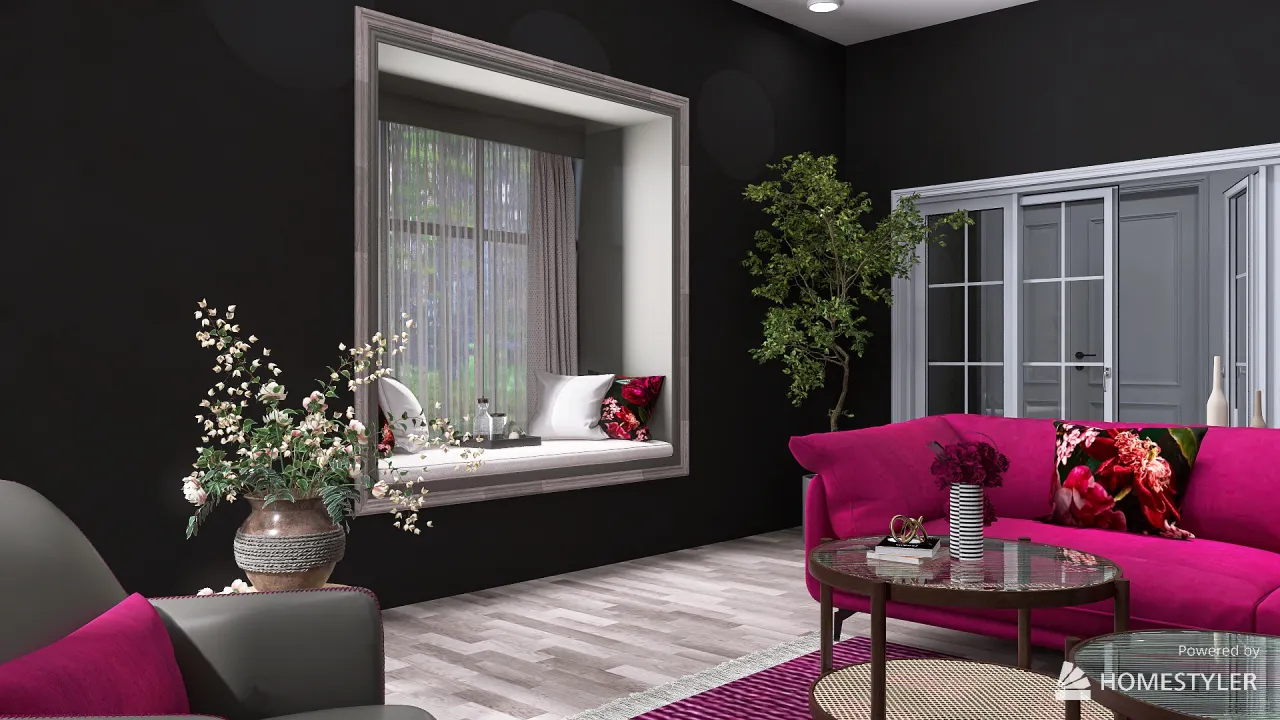 Magenta Mood 3d design renderings