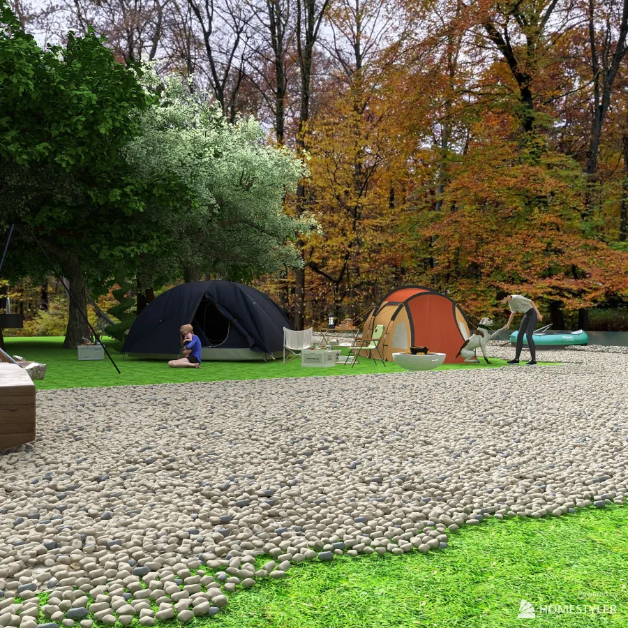 Go camping 3d design renderings
