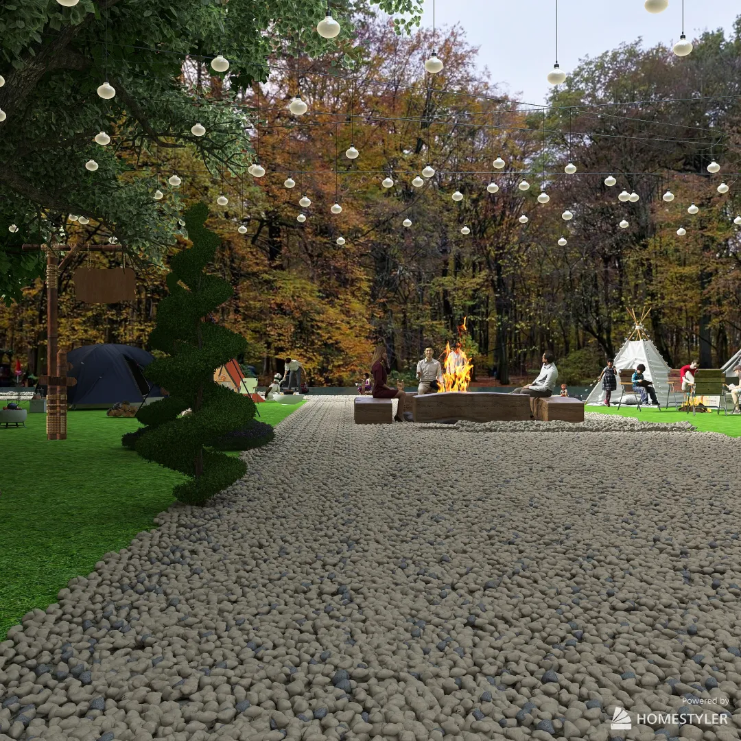 Go camping 3d design renderings