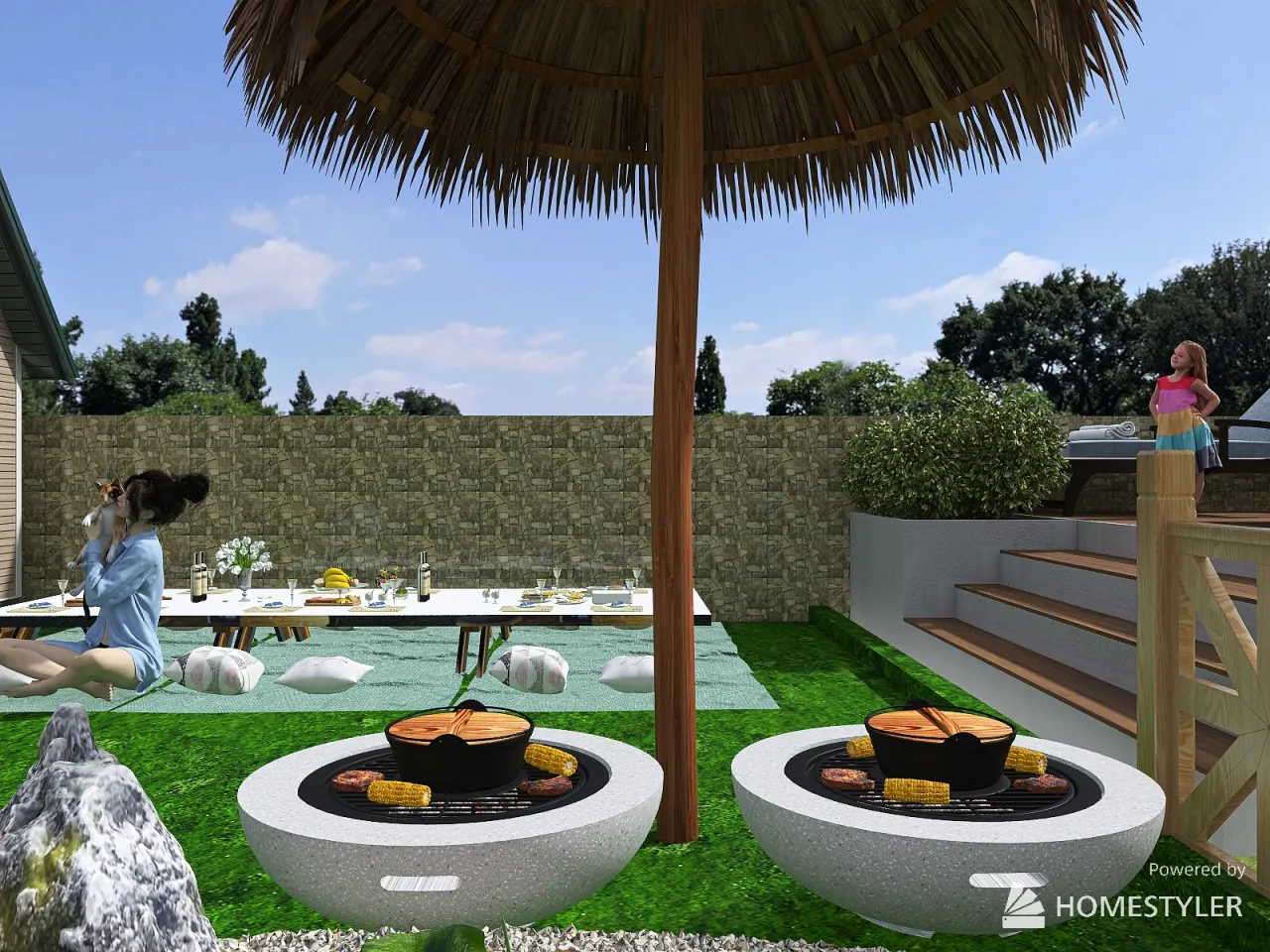 Courtyard 3d design renderings