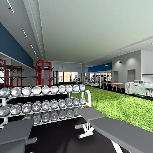 Copy of gym 二樓 牆面更動 3d design renderings
