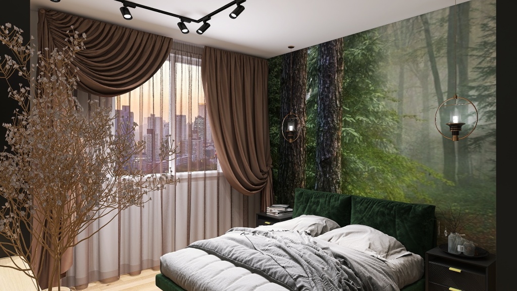 Dormitor matrimonial, Andreea Mavrodin 3d design renderings
