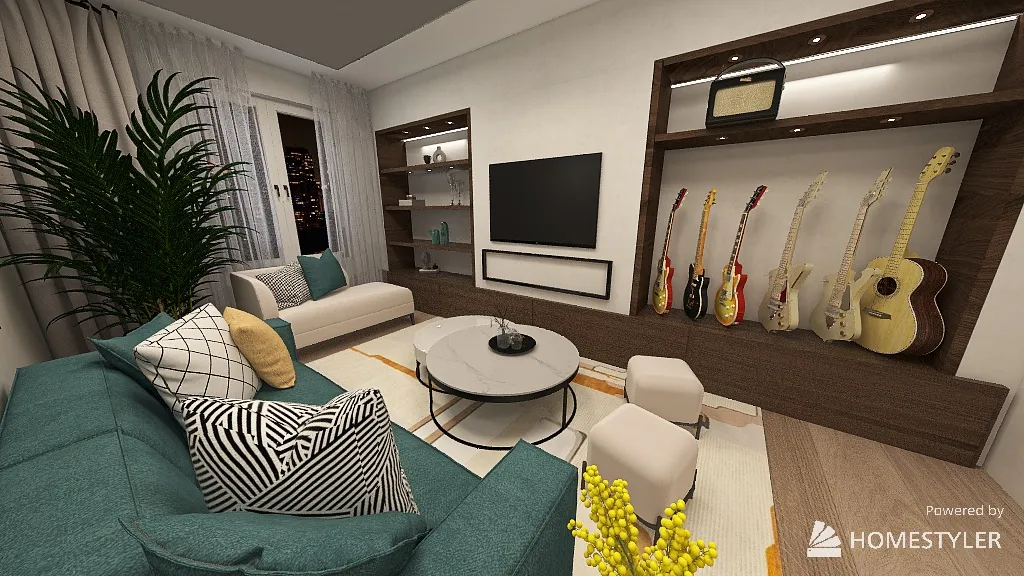 living room for singer 3d design renderings